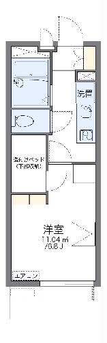 レオパレスセジュール高槻(1K/3階)の間取り写真