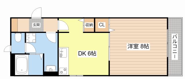アネックス寿(1DK/2階)の間取り写真