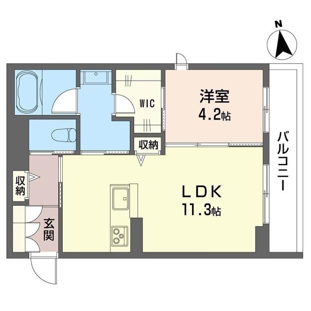 セリシール城東(1LDK/1階)の間取り写真