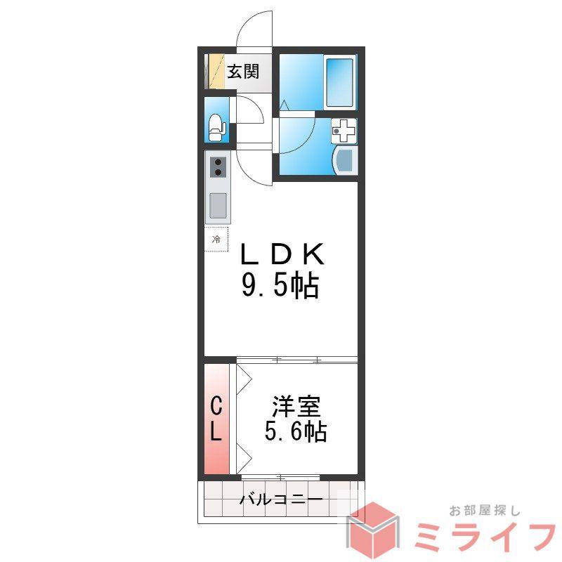 アート長瀬A(1LDK/2階)の間取り写真