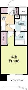 WILLDO市岡(1K/6階)の間取り写真