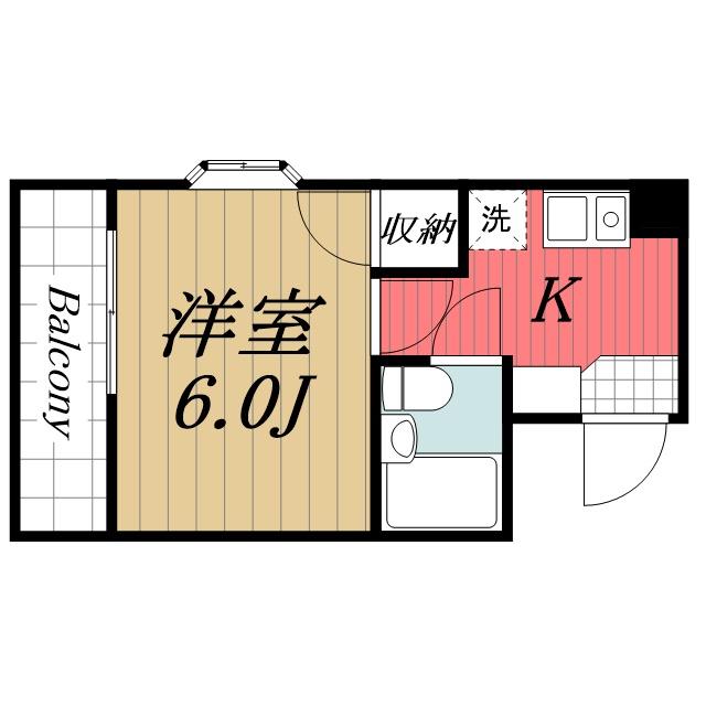 キャピタル壱番館(1K/3階)の間取り写真
