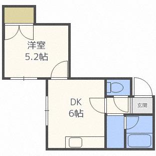 ピュアN11(1DK/3階)の間取り写真