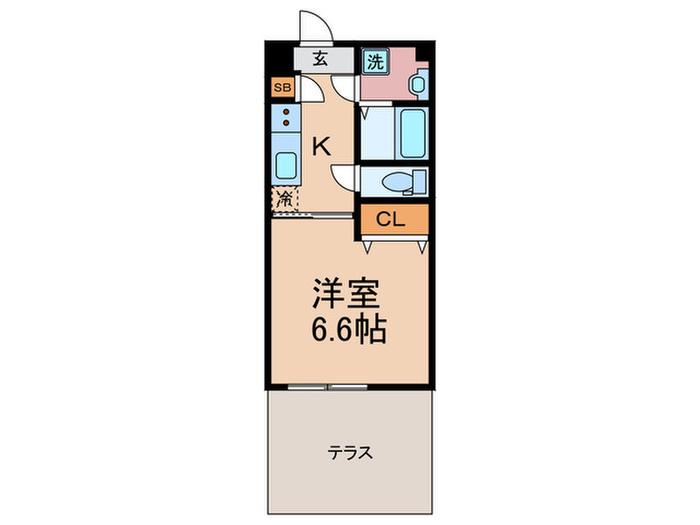 POUR TOUJOURS東福寺(1K/1階)の間取り写真