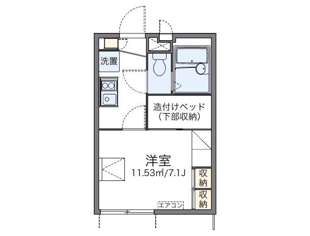 レオパレス湯島セカンド(1K/1階)の間取り写真