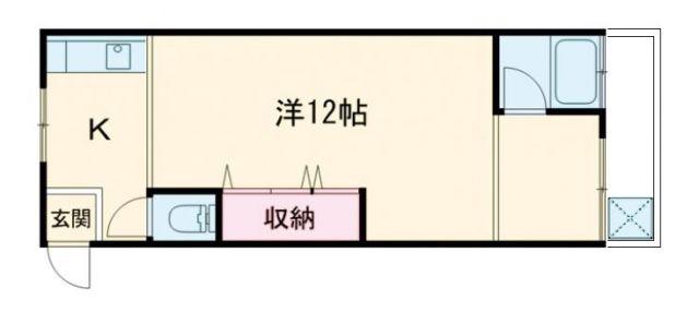 グランコートII番館(1K/2階)の間取り写真