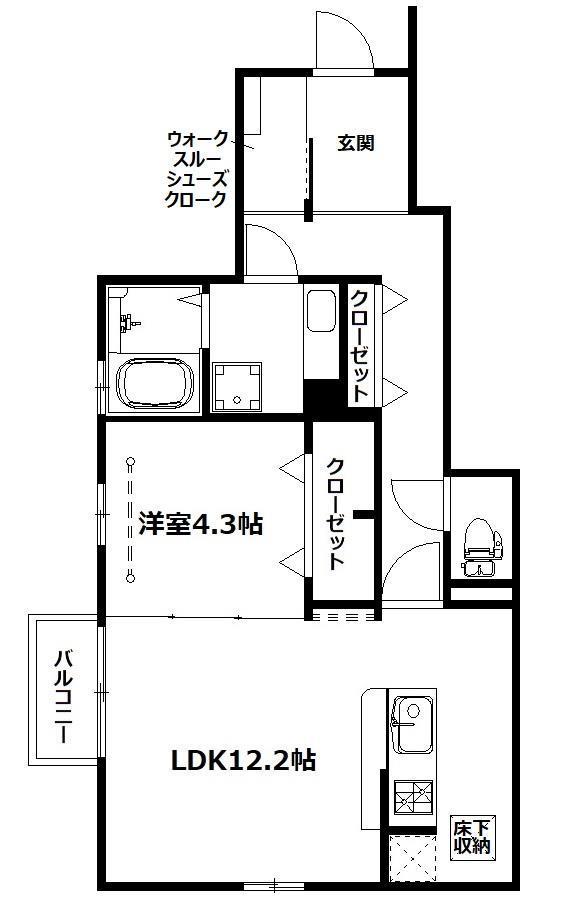 TERRACE DE RAMAGE(1LDK/1階)の間取り写真
