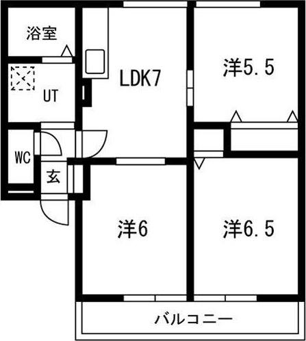 エリーハイツ(3DK/2階)の間取り写真