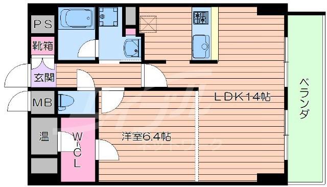 フェニックス穂波(1LDK/7階)の間取り写真