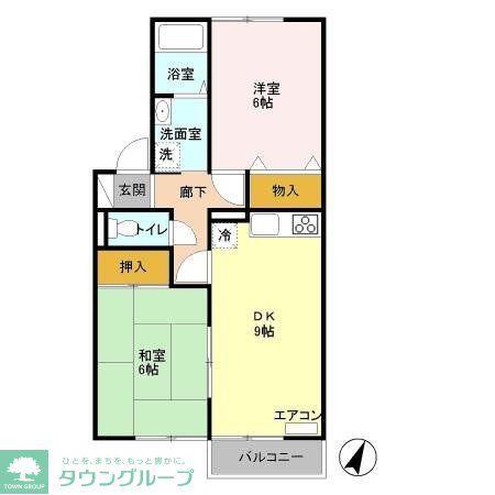 S-CLASS(2LDK/2階)の間取り写真