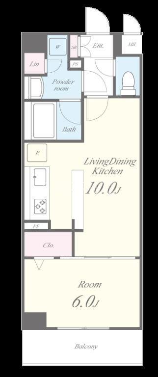 CASA DE ALIVIO(1LDK/4階)の間取り写真