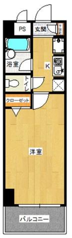朝日プラザ小倉片野II(ワンルーム/2階)の間取り写真