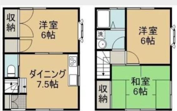 ルーミー甲府2号館(3DK/1階)の間取り写真