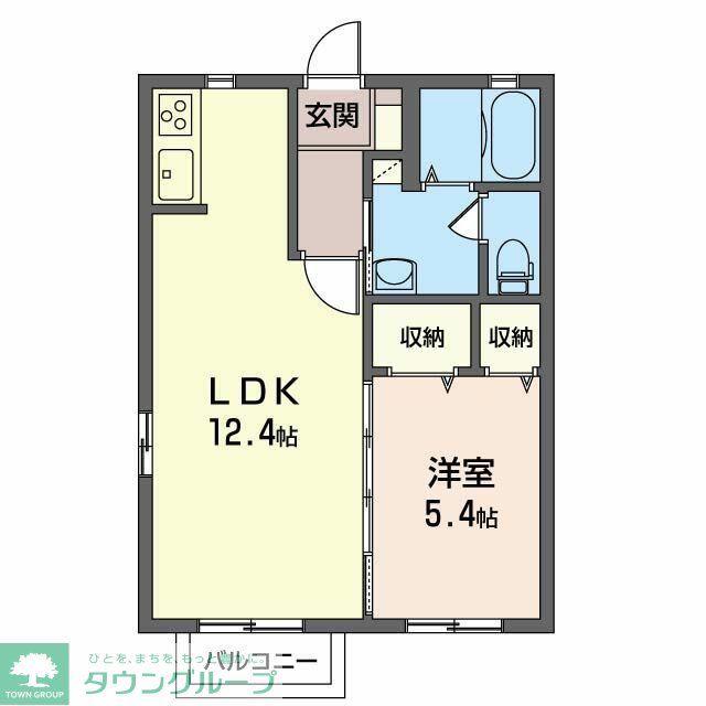 アークコート下大島III(1LDK/1階)の間取り写真