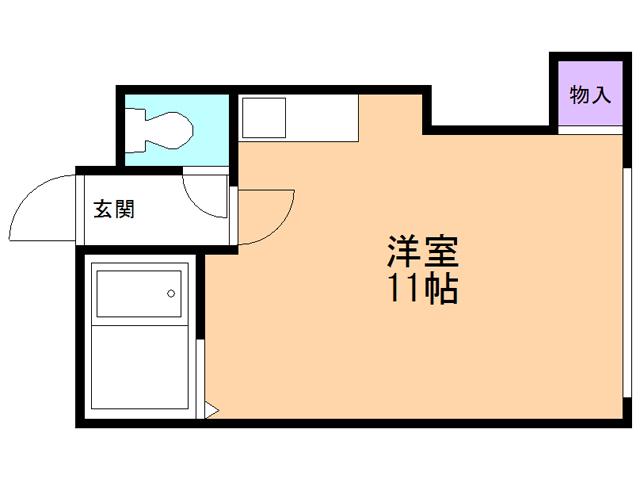 G・REALTOR MS II(ワンルーム/2階)の間取り写真