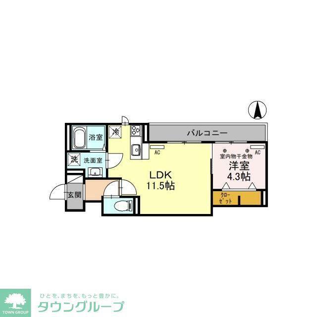 プリマベーラ戸田公園(1LDK/3階)の間取り写真