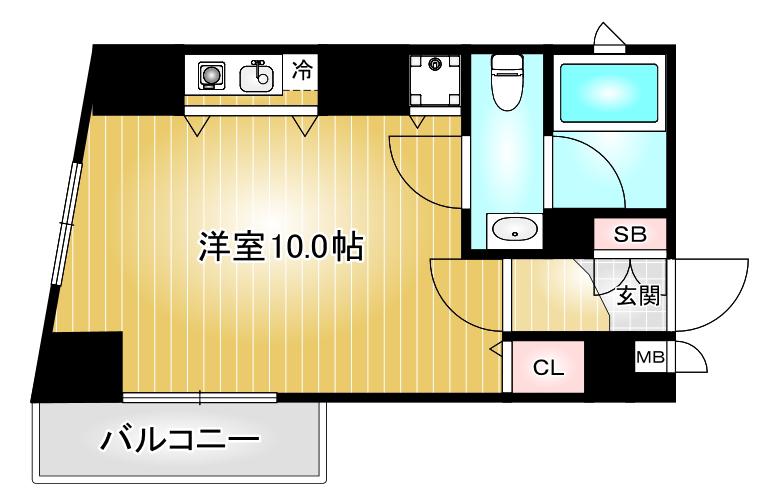 リヴシティ大須(ワンルーム/6階)の間取り写真