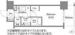 エスリード大阪フェリス(1K/12階)の間取り写真
