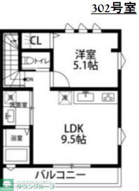 グランフォルト旗の台(1LDK/3階)の間取り写真