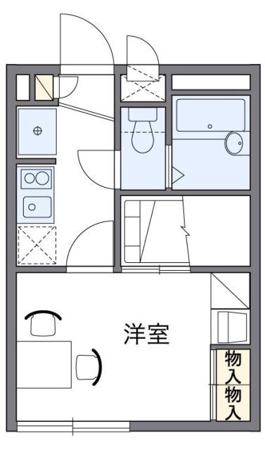レオパレス杭瀬北新町I(1K/2階)の間取り写真