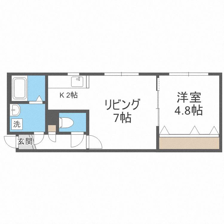 セントラルリッツ30(1LDK/2階)の間取り写真