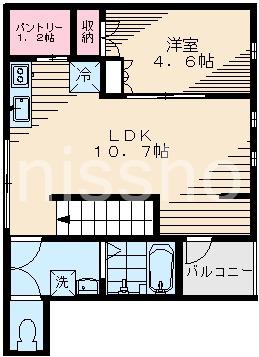ミレア阿佐谷(1LDK/2階)の間取り写真