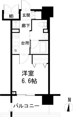 プライムアーバン錦糸町(1K/12階)の間取り写真