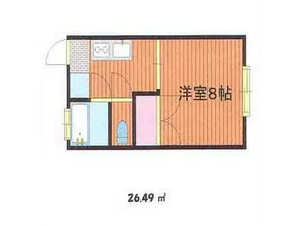 コーポソウマ(1K/2階)の間取り写真