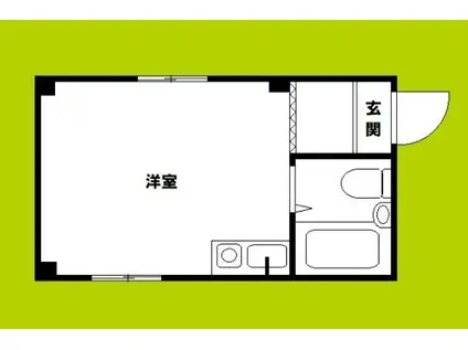 シングルハイツ(ワンルーム/4階)の間取り写真
