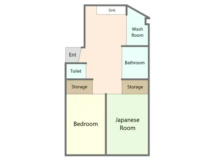いおりハイツ C1(2DK/1階)の間取り写真