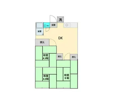 ハイツ・イズミ(3DK/1階)の間取り写真