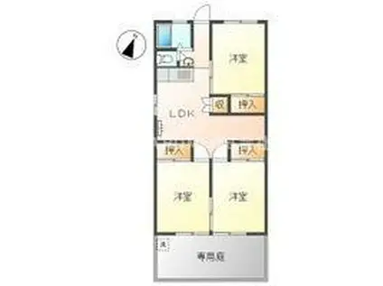 ソシエール(3DK/1階)の間取り写真