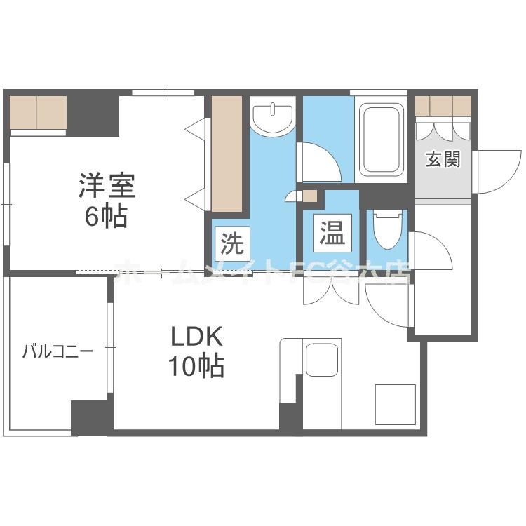 グレンパーク梅田北(1LDK/2階)の間取り写真