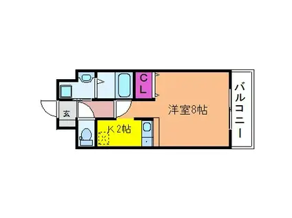 ノルデンハイム新大阪II(1K/4階)の間取り写真