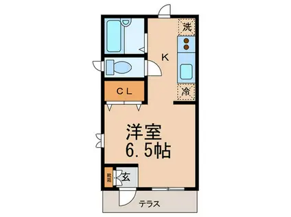 ルマ・パルードー(1K/1階)の間取り写真