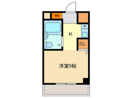 ハイツ西本(1K/1階)の間取り写真