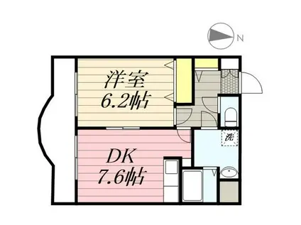 メゾン紀三井寺II(1DK/1階)の間取り写真