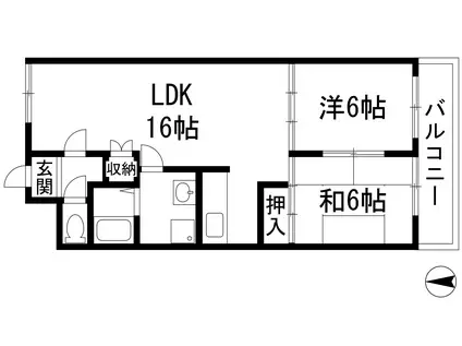 サンパウロ(2LDK/3階)の間取り写真
