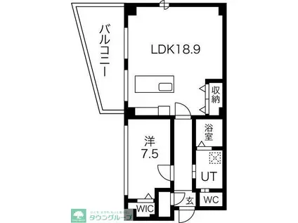 WIZ金山(1LDK/6階)の間取り写真