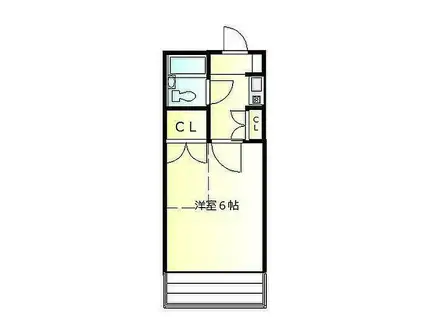 シティパレス八幡(1K/1階)の間取り写真