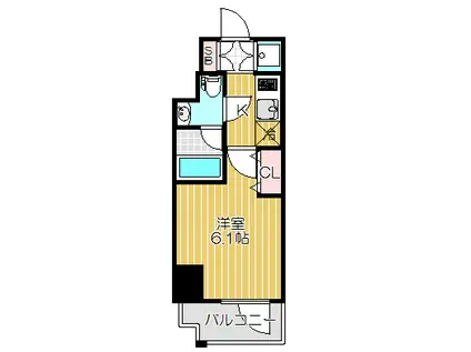 アーバネックス戸越(1K/3階)の間取り写真