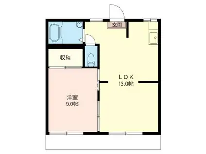 フォーブル田幡(1LDK/1階)の間取り写真