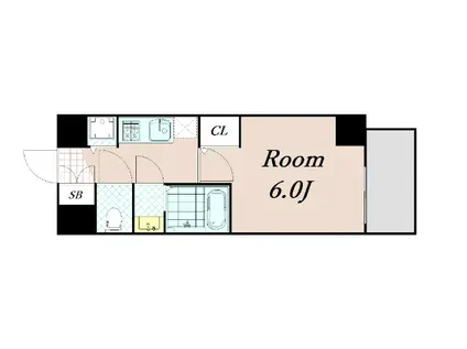 プロヴィスタ京都西院(1K/5階)の間取り写真