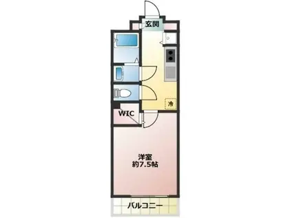 カプチーノB(1K/1階)の間取り写真