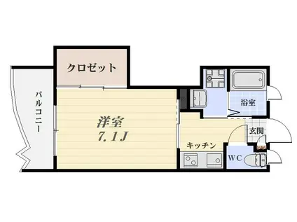 IMS武(1K/3階)の間取り写真