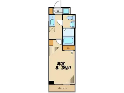 アイル上北沢(1K/2階)の間取り写真