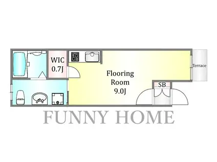 IDEAL BITTER VALLEY(ワンルーム/1階)の間取り写真