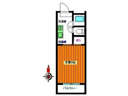 一水園大塚ハイツ(1K/3階)の間取り写真