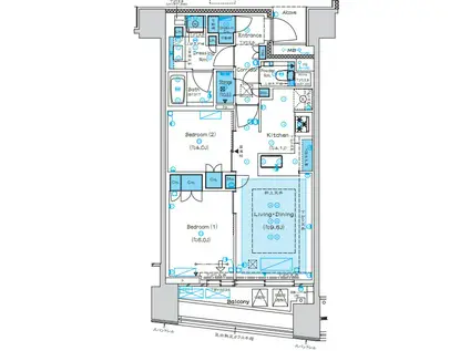 プラウド渋谷東(2LDK/5階)の間取り写真