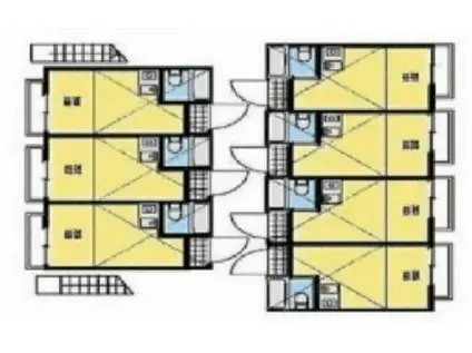 パレスひばりヶ丘(ワンルーム/2階)の間取り写真